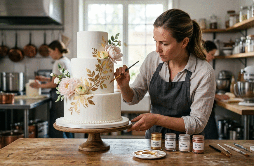 How to Paint Cakes with Edible Luster Dust